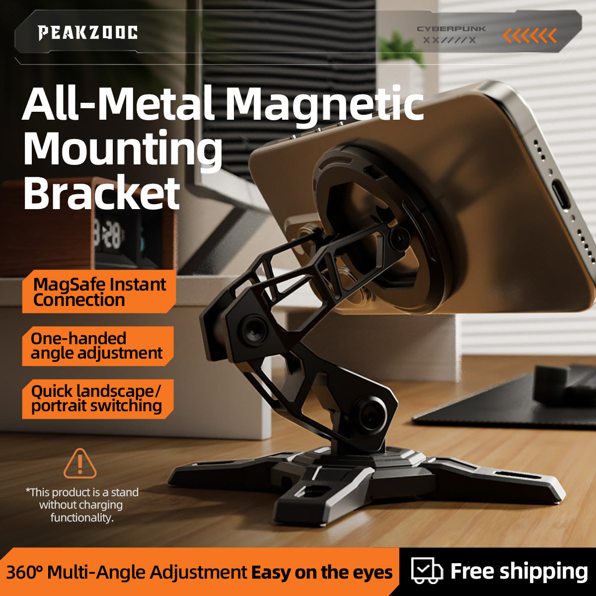 MagSafe Phone Stand - CNC Aluminum Holder Adjustable Arm