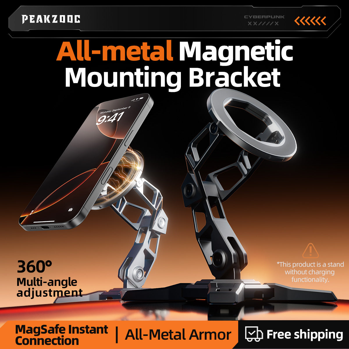 MagSafe Phone Stand - CNC Aluminum Holder Adjustable Arm