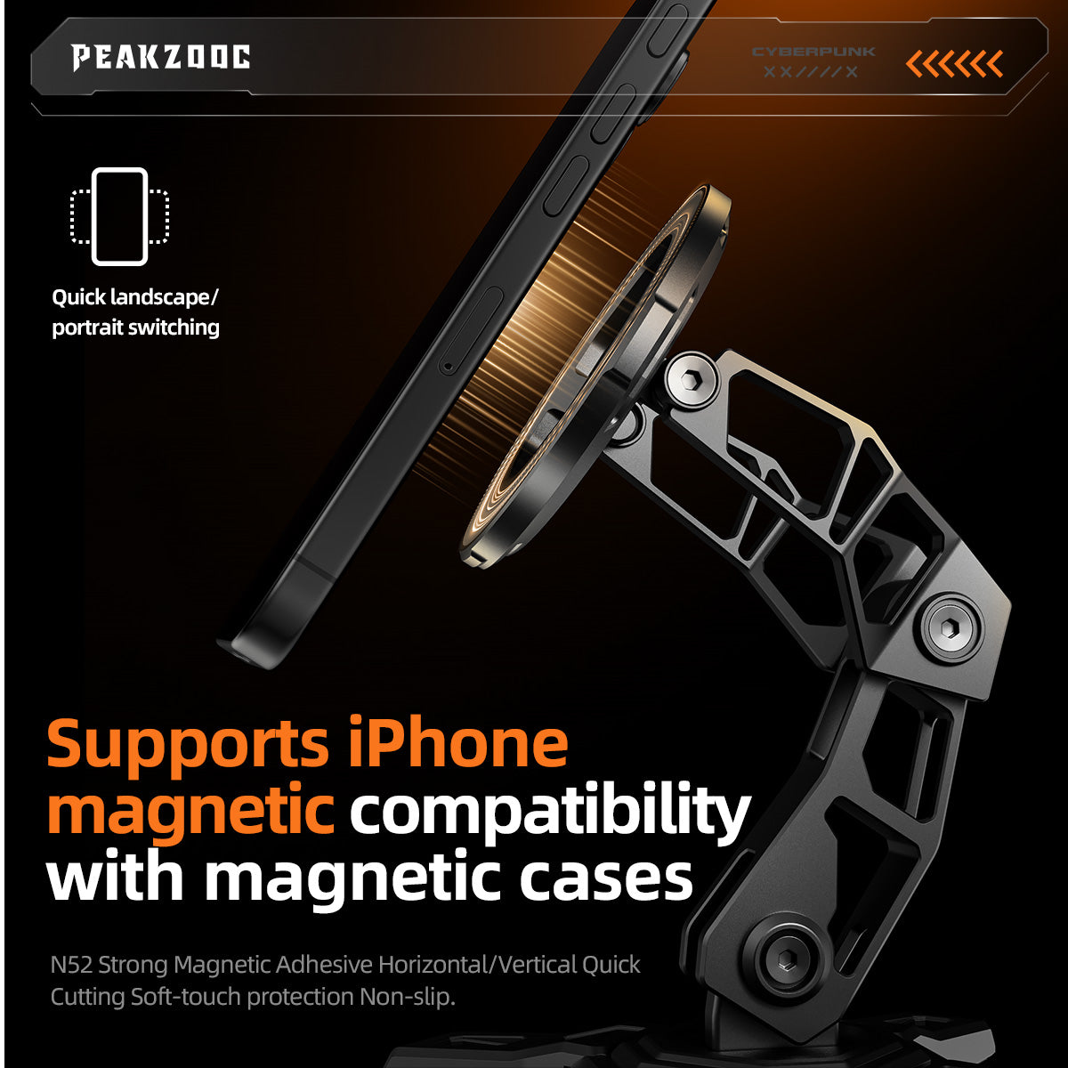 MagSafe Phone Stand - CNC Aluminum Holder Adjustable Arm